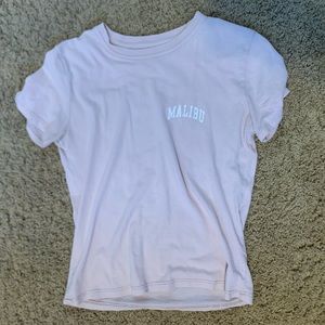 Brandy Melville one sized fits all pink Malibu shirt